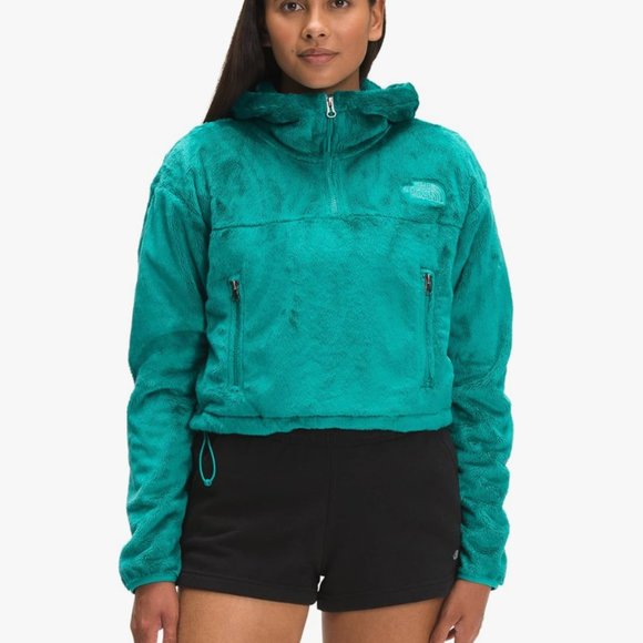 NWOT THE NORTH FACE Women's Osito ¼ Zip Hoodie, Jewel Tone Green, S - Picture 1 of 10